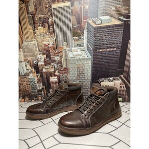 Arkbird Mens Leather Sneaker Fashion Classic Casual Chukka Ankle Boots Size 10